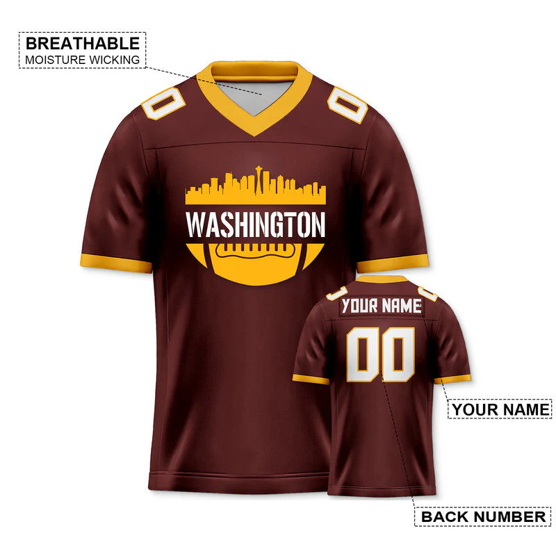 Custom Football Jersey With Washington City Souvenir Fashion Football Shirt